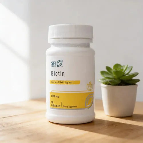Klair Labs Biotina 5000 mcg | 90 Cápsulas Vegetales | Cabello, Piel y Uñas | Vitamina B7 | Suplemento Alimenticio