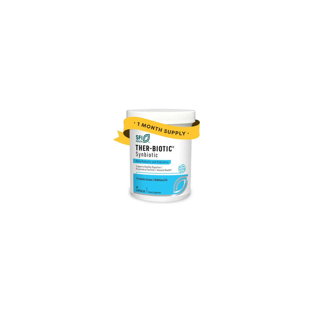 Klaire Labs Ther-Biotic Synbiotic | 30 cápsulas | 50 mil millones de UFC | Probióticos y prebióticos | Suplemento alimenticio