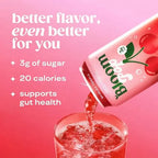 BLOOM NUTRITION | Bloom Pop Shirley Temple Refresco Prebiótico Sabor Cereza y Limón | 12 Latas de 355 ml | Apoyo Digestivo y Bienestar Intestinal
