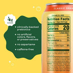 Bloom Pop Classic Orange | 12 latas de 12 oz (355 ml) | Refresco prebiótico sabor naranja
