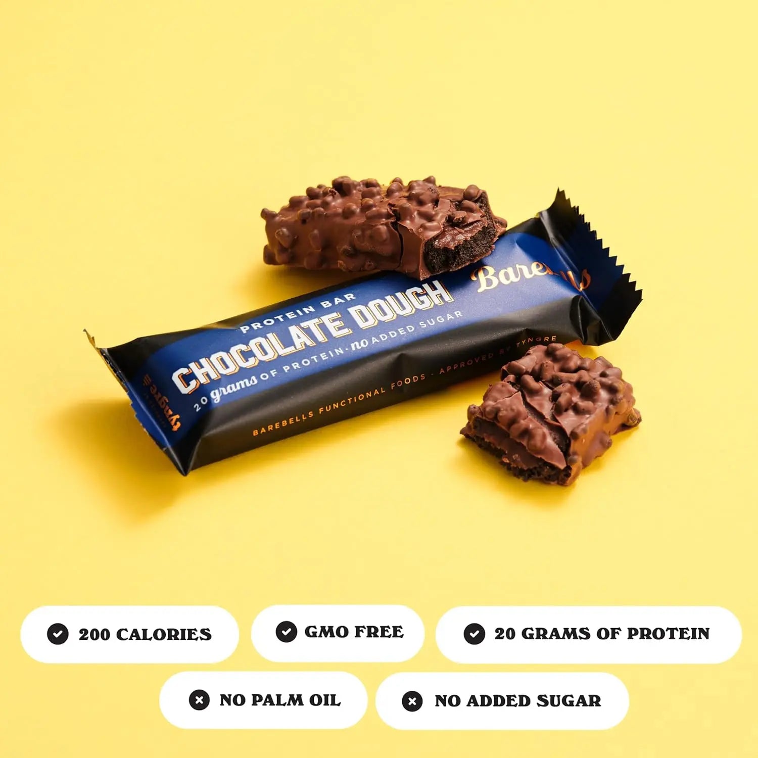 BAREBELLS PROTEINA BARRA 12PZS DE 55gFR SFN CHOCOLATE DOUGH