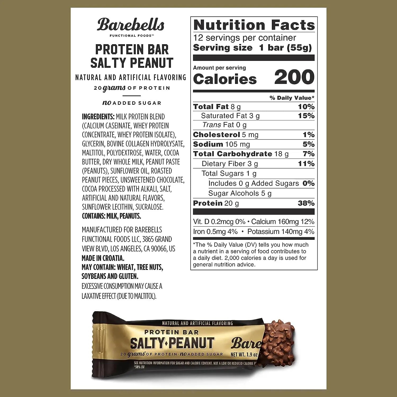 Barebells Proteina Barra 12pzs De 55gr Sfn SALTY PEANUT