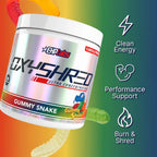 EHPlabs OxyShred Termogénico 270 g | Sabor Gummy Snake | 60 Servicios | Apoyo al metabolismo y energía | 150 mg de cafeína por porción | Con L-Carnitina, CLA, Café Verde y Vitaminas B | Suplemento alimenticio