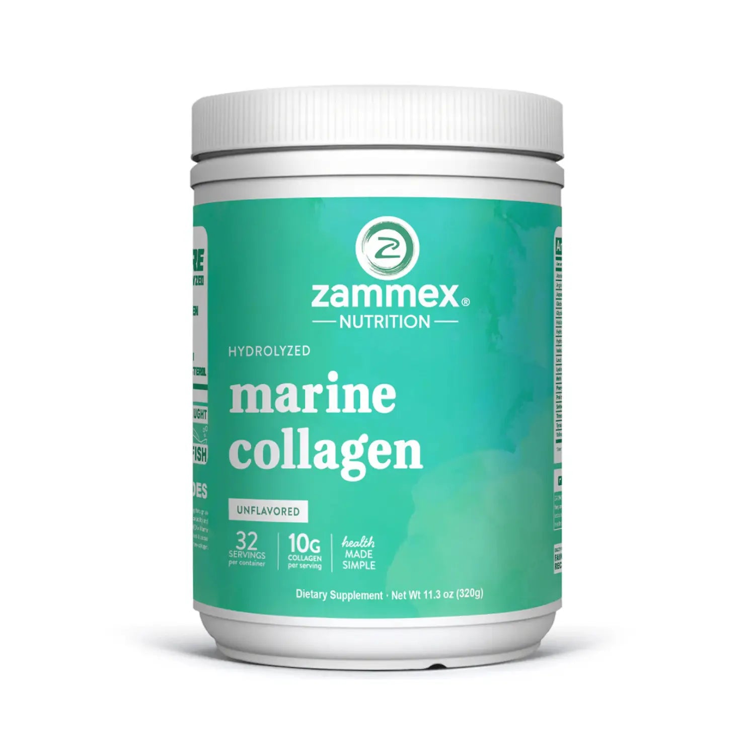 Zammex Fish Collagen Colágeno de Pescado en polvo 320g sfn