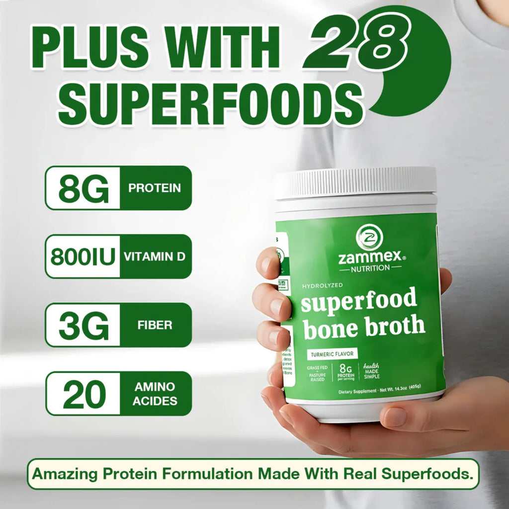 Zammex immune bone brith superfood powder 14.03 oz