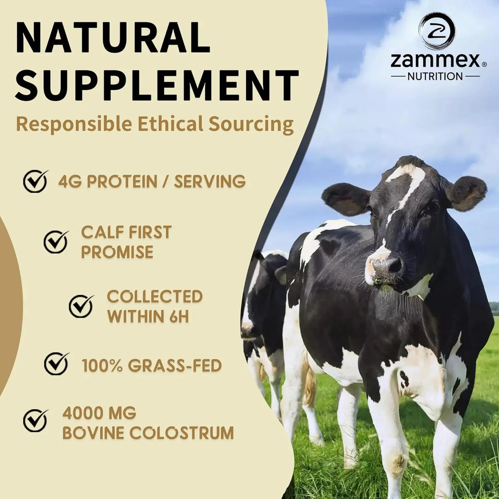 Zammex bovine colostrum 16 oz