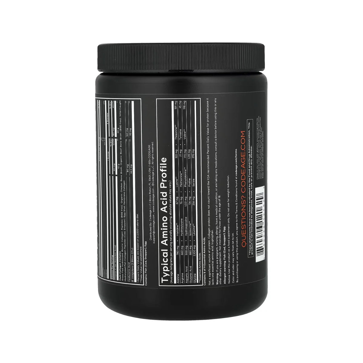 Codeage, Péptidos De Colágeno Múltiple En Polvo, Sin Sabor, 300 G (10.58 Oz)
