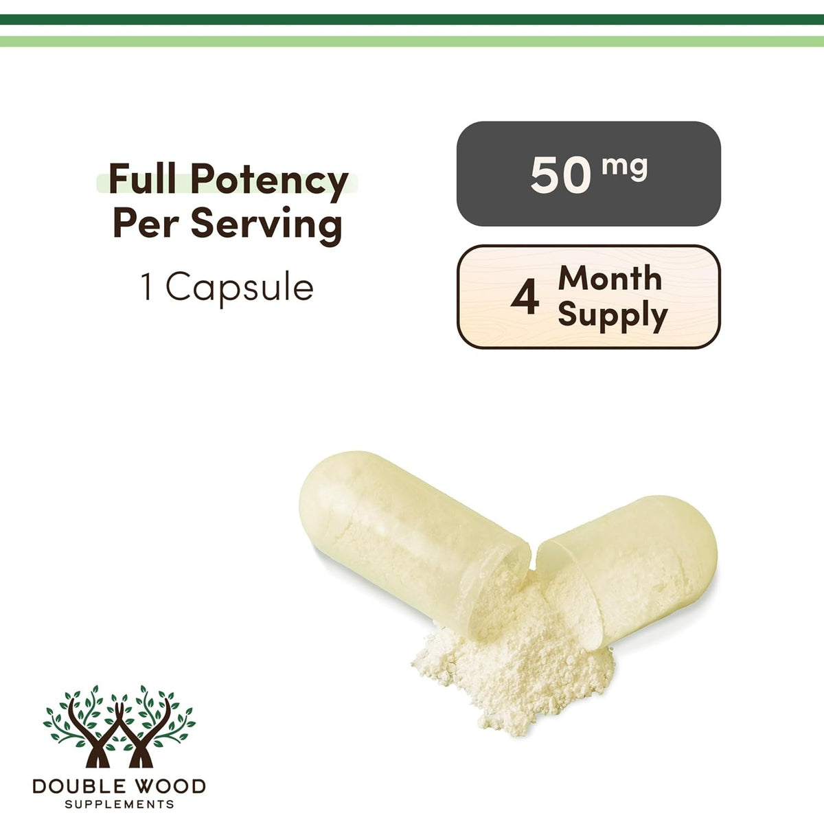 Double Wood Apigenina 50 mg 120 Cápsulas