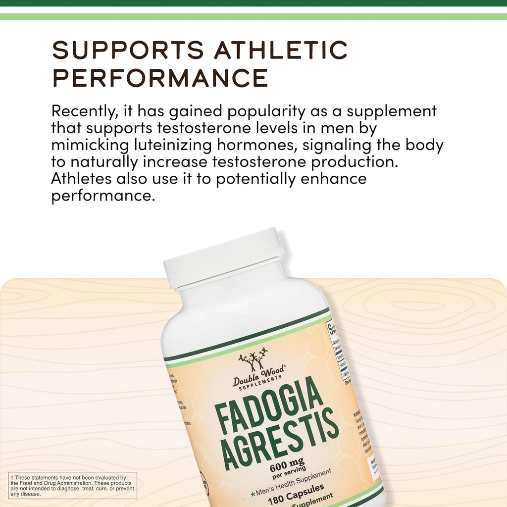 Double Wood Fadogia Agrestis 600 mg 180 Cápsulas