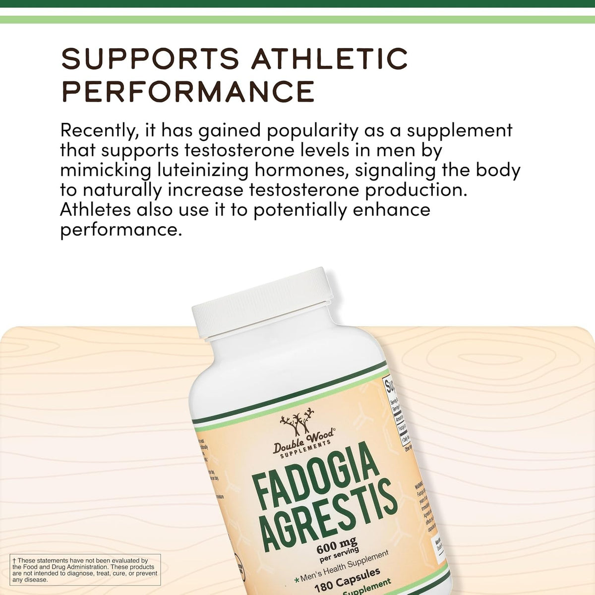 Double Wood Fadogia Agrestis 600 mg 180 Cápsulas