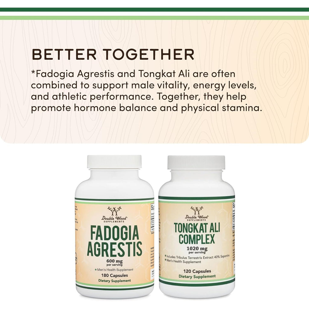 Double Wood Fadogia Agrestis 600 mg 180 Cápsulas