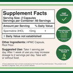 Double Wood Supplements Espermidina (10 mg de 99% de espermidina – Probado por terceros – 120 cápsulas – Más de 100 veces más potente que el extracto de germen de trigo