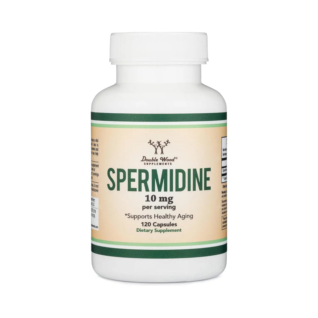 Double Wood Supplements Espermidina (10 mg de 99% de espermidina – Probado por terceros – 120 cápsulas – Más de 100 veces más potente que el extracto de germen de trigo