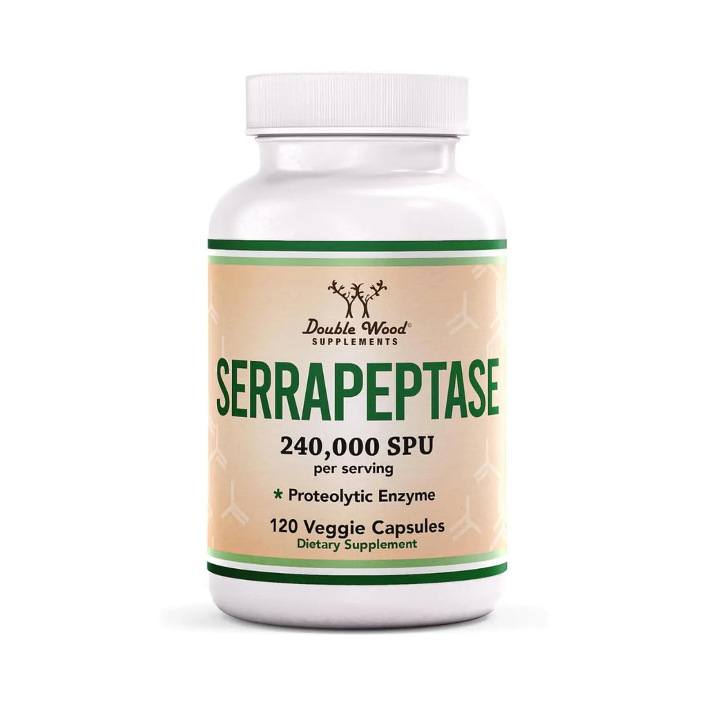 Double Wood Serrapeptasa120,000 SPU 120 Caps Sfn