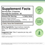 Double Wood Hongo Chaga Orgánico 1000 mg 120 Cápsulas