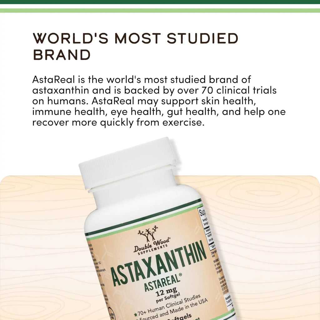 Double Wood Astaxantina (astareal) 12 Mg, 60 Softgels Sfn