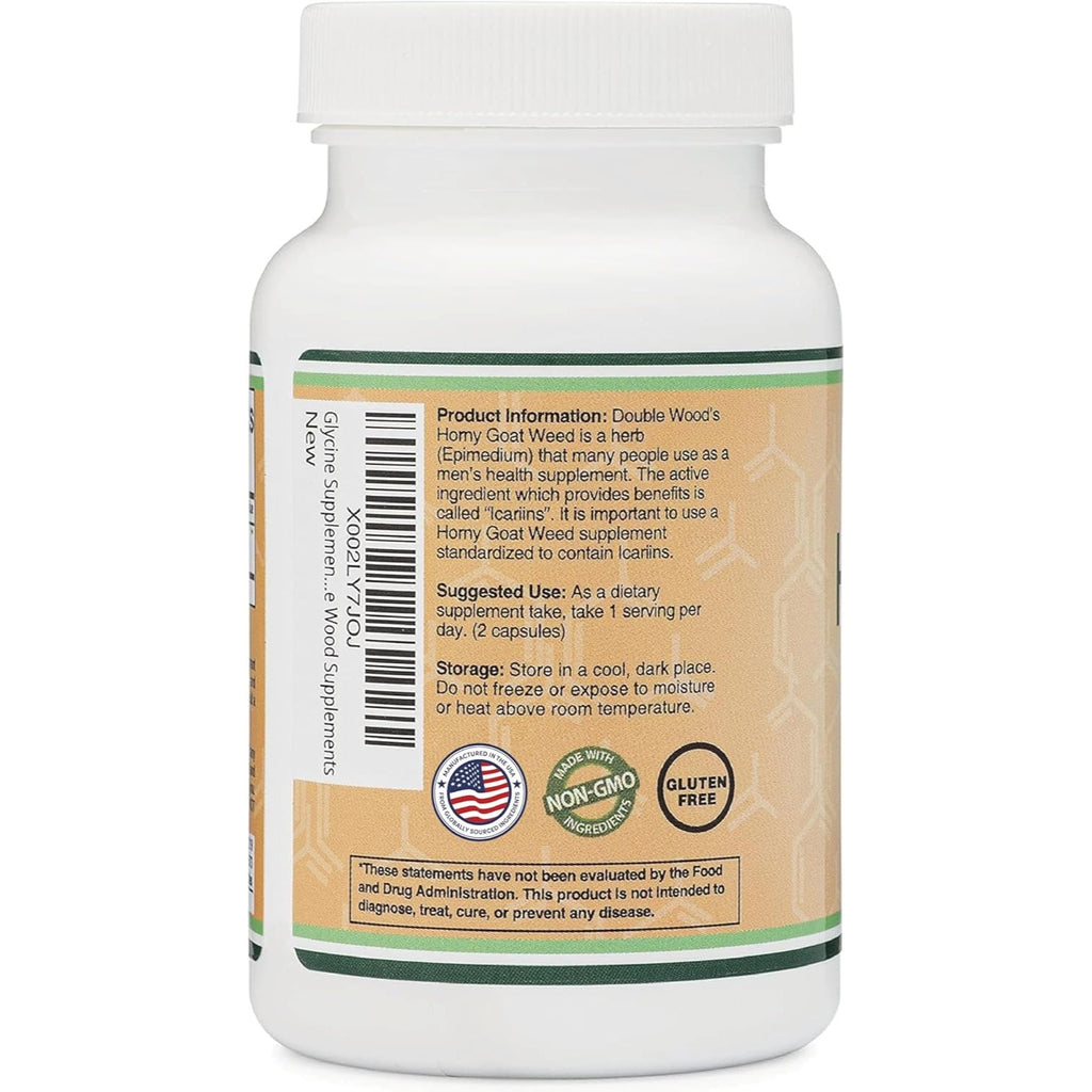 Double Wood Horny Goat Weed Epimedium 1000 mg 90 Cápsulas