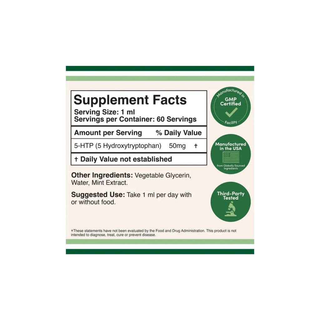DOUBLE WOOD 5-HTP Gotas líquidas 60 Servicios 50mg sfn