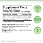 DOUBLE WOOD Magnesium Glycinate - 180 x 400 mg capsules