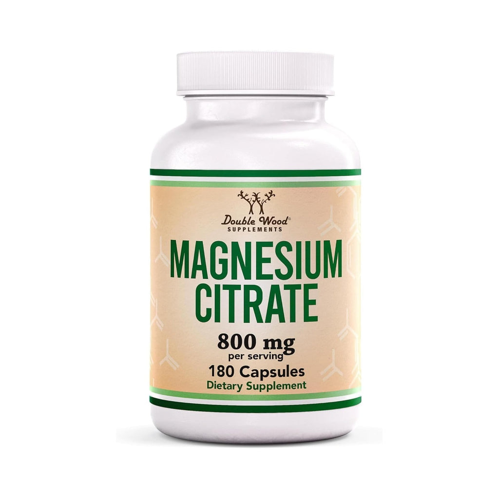 Double Wood Citrato de Magnesio 800 mg 180 Cápsulas