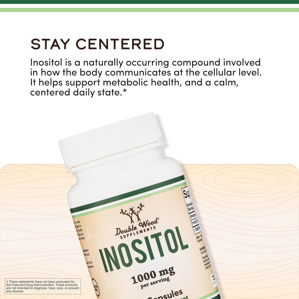 Double Wood Inositol 1000 mg 60 Cápsulas
