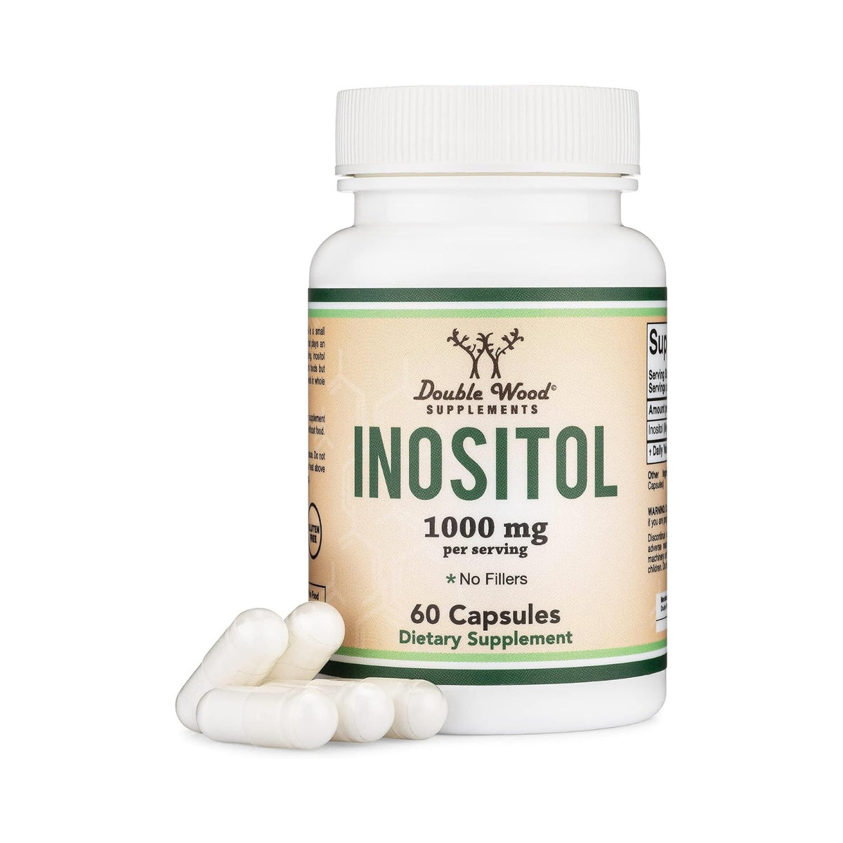Double Wood Inositol 1000 mg 60 Cápsulas