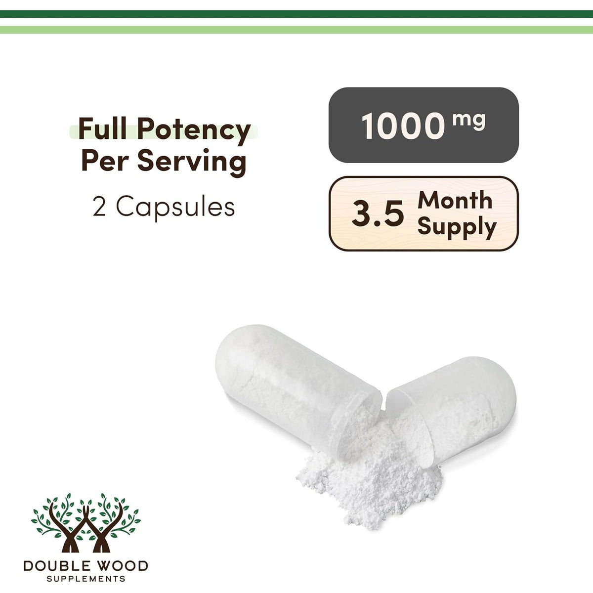 Double Wood NAC N-acetil Cisteína 500 mg 210 Cápsulas