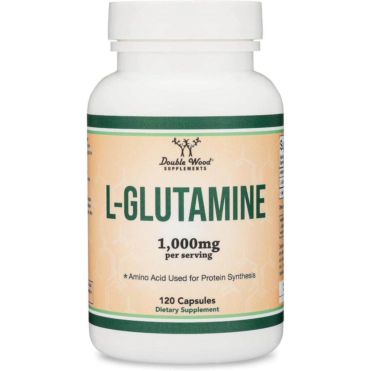 Double Wood L-Glutamina 1000 mg 120 Cápsulas