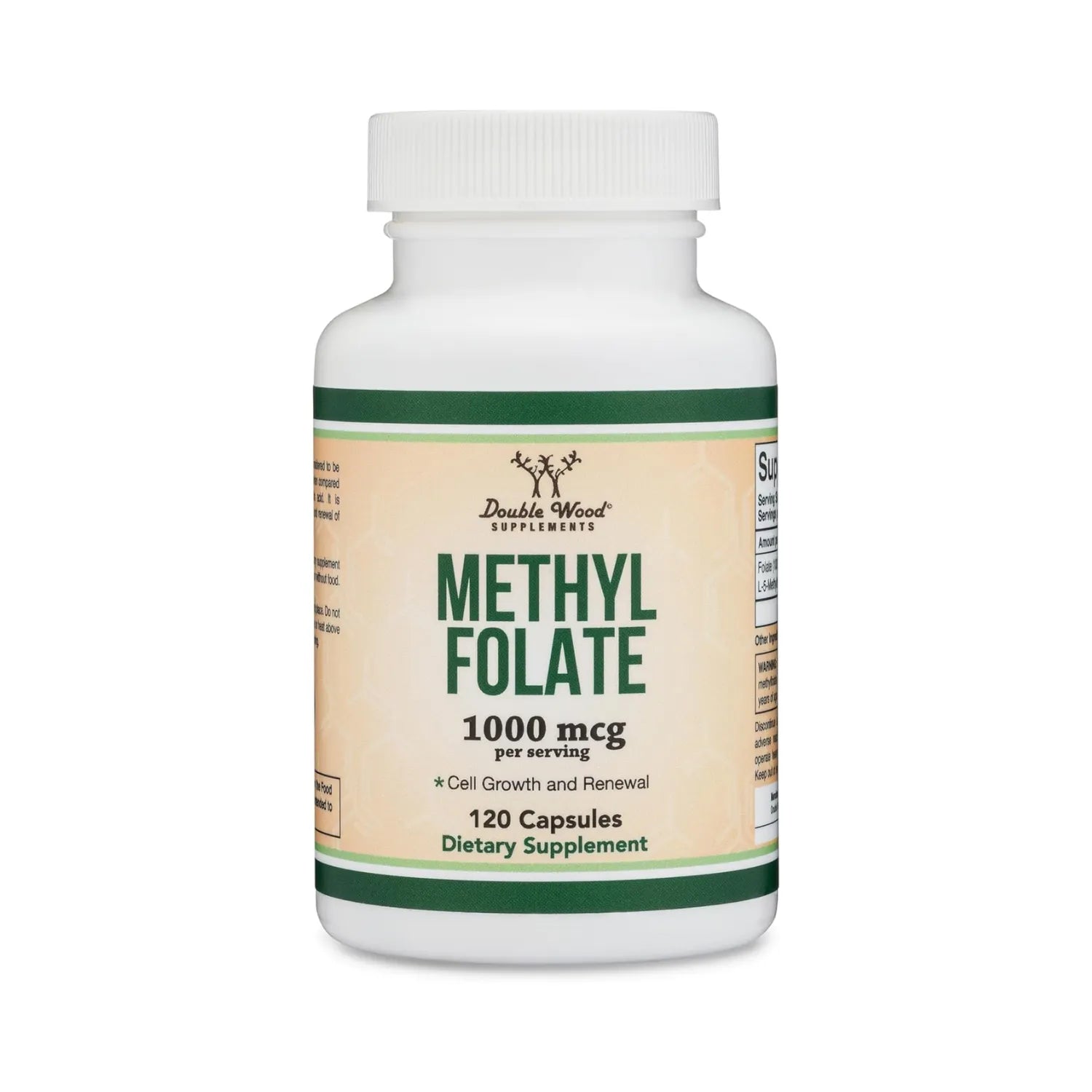 Double Wood methyl folate Metilfolato 1000 mcg 120 caps sfn