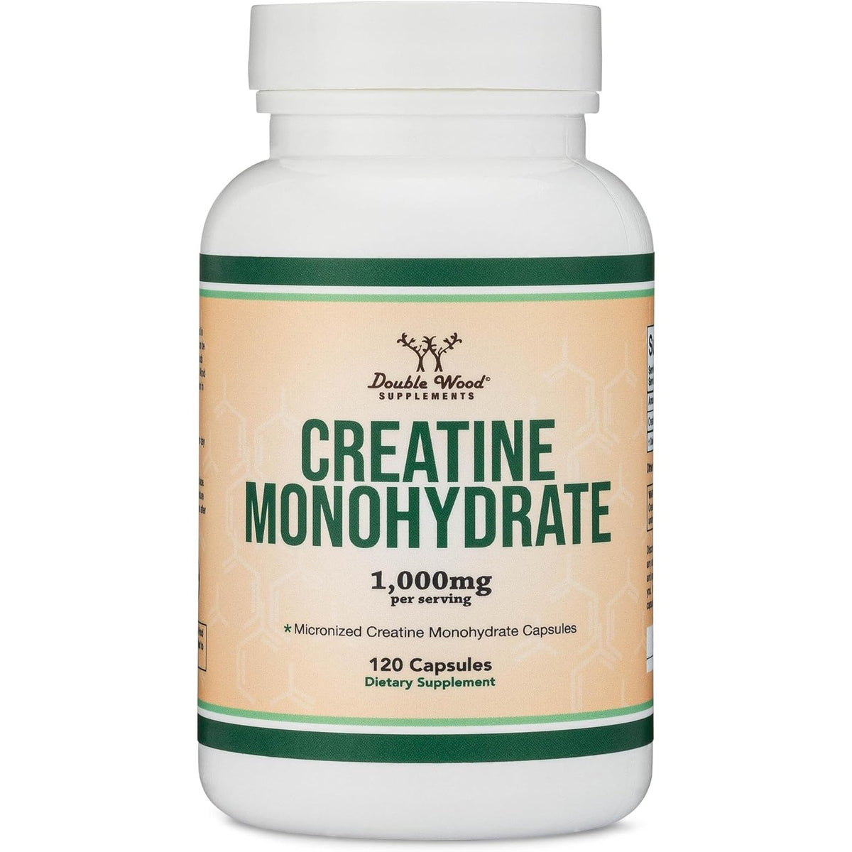 Double Wood Monohidrato de Creatina 1000 mg 120 Cápsulas
