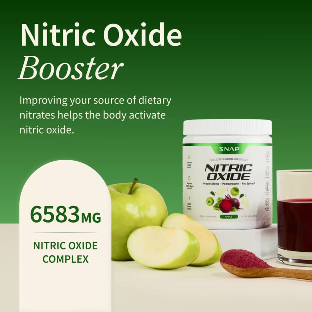 Snap Supplements Nitric Oxide Organic Beets Polvo 250 g Manzana
