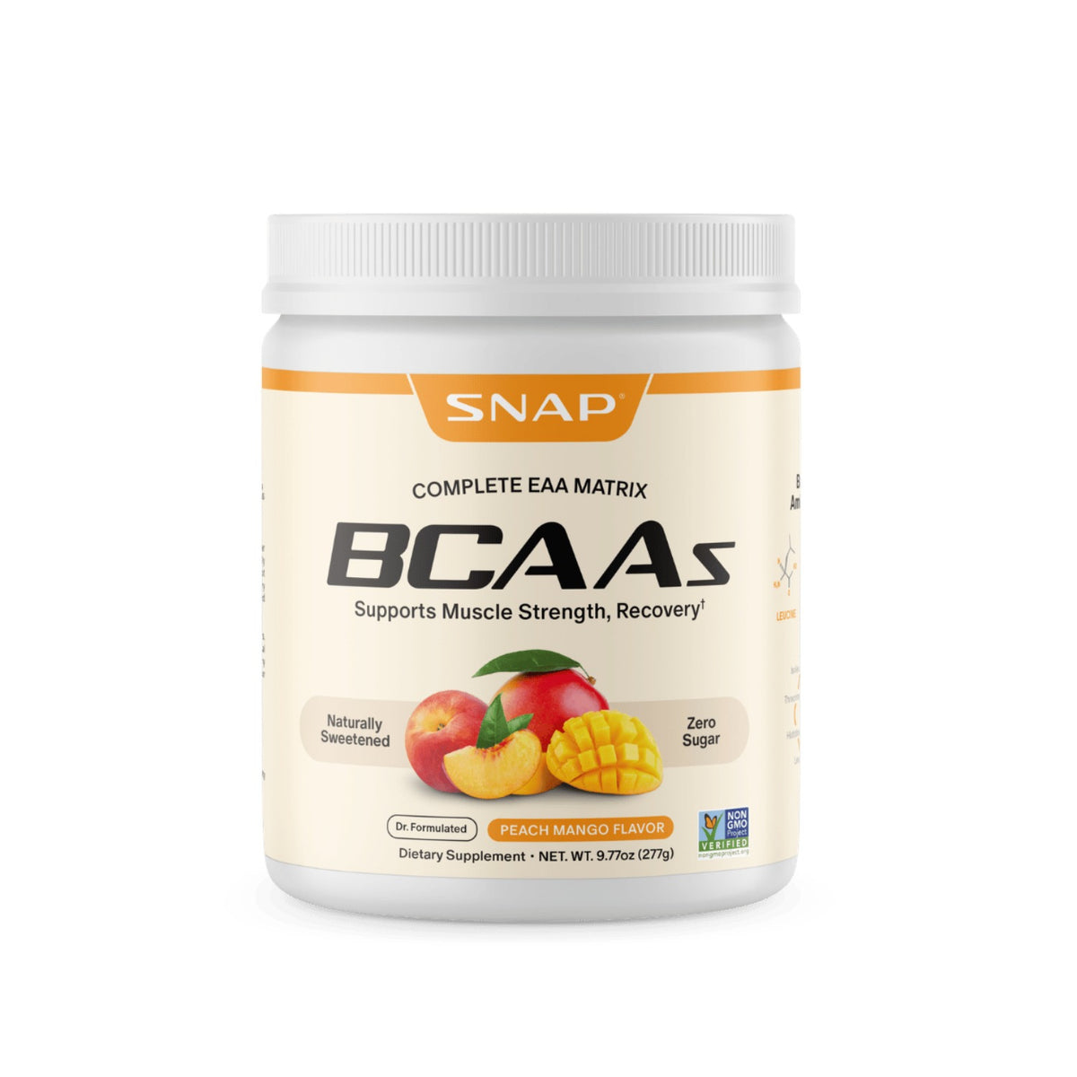 Snap Supplements BCAA Polvo 277 g Durazno Mango