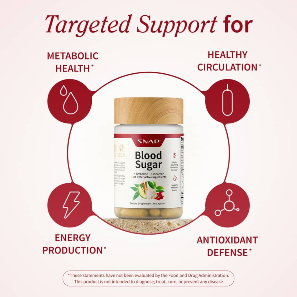 Snap Supplements Blood Sugar 60 Cápsulas
