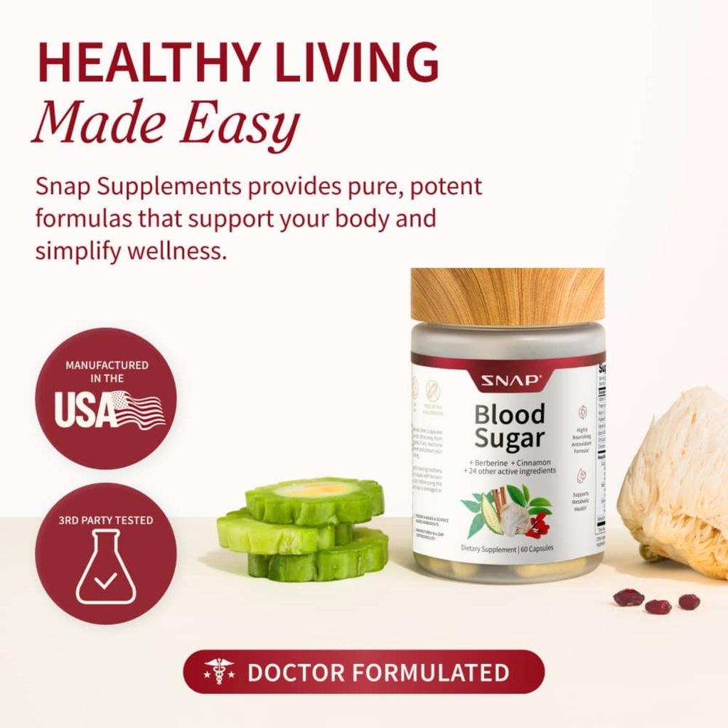 Snap Supplements Blood Sugar 60 Cápsulas