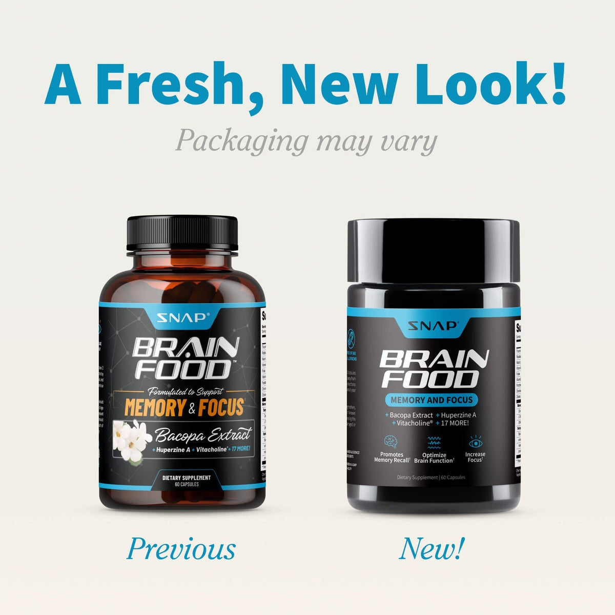 Snap Supplements Brain Food 60 Cápsulas