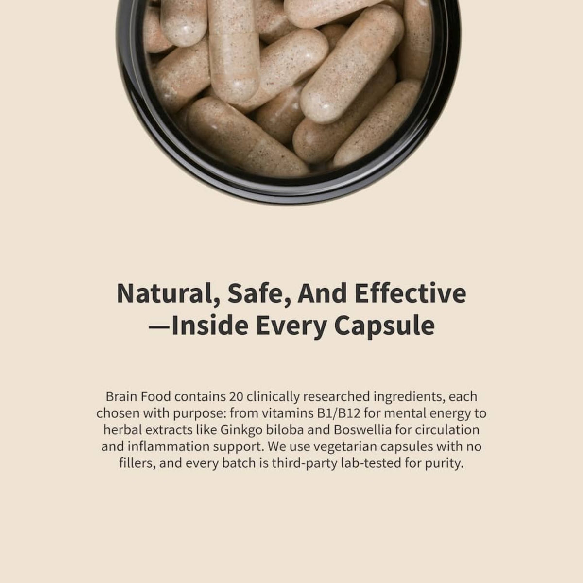 Snap Supplements Brain Food 60 Cápsulas