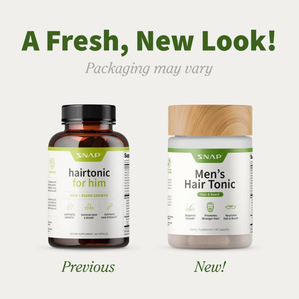 Snap Supplements Hairtonic para Hombre 60 Cápsulas