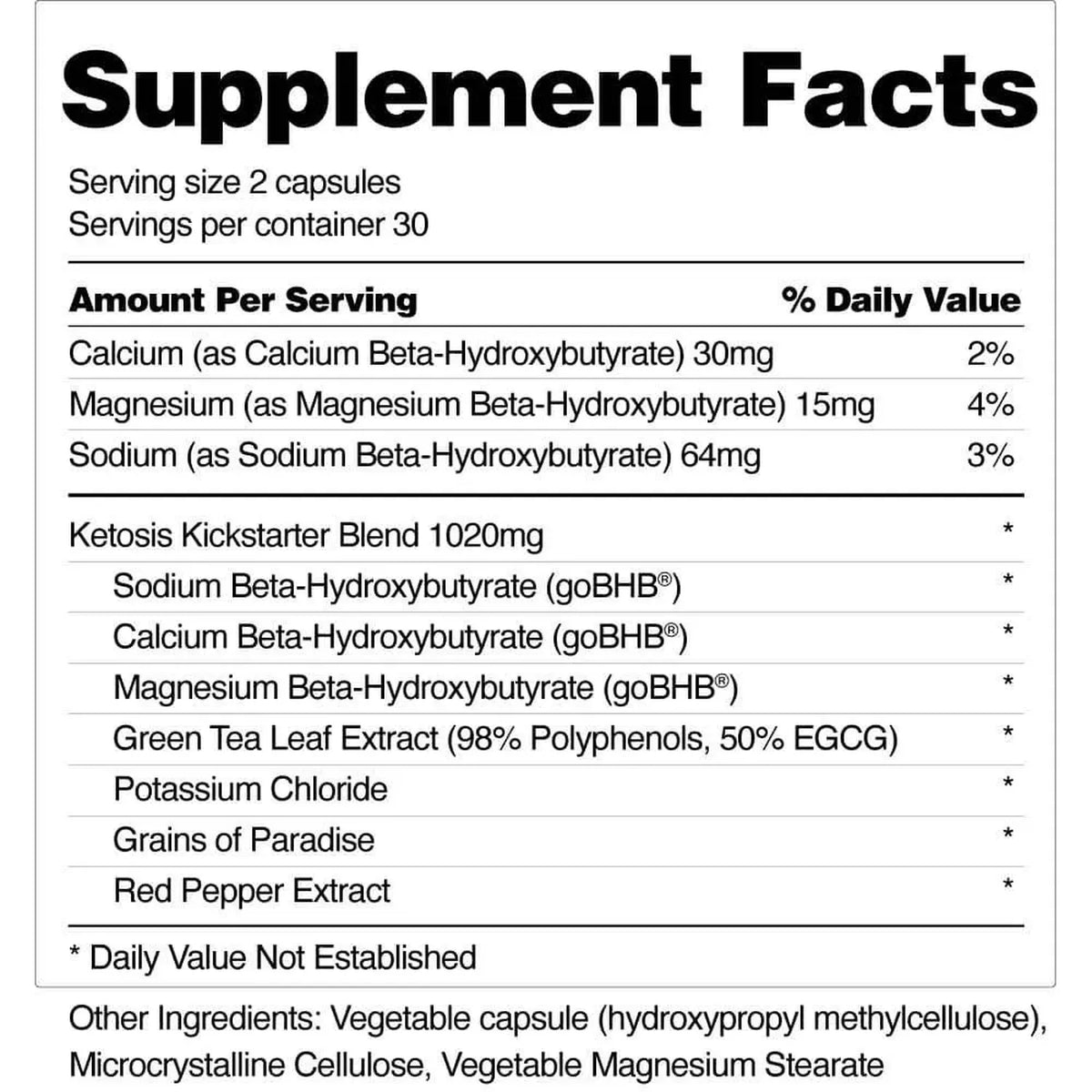 Snap Supplement Keto Burn 60 Cápsulas