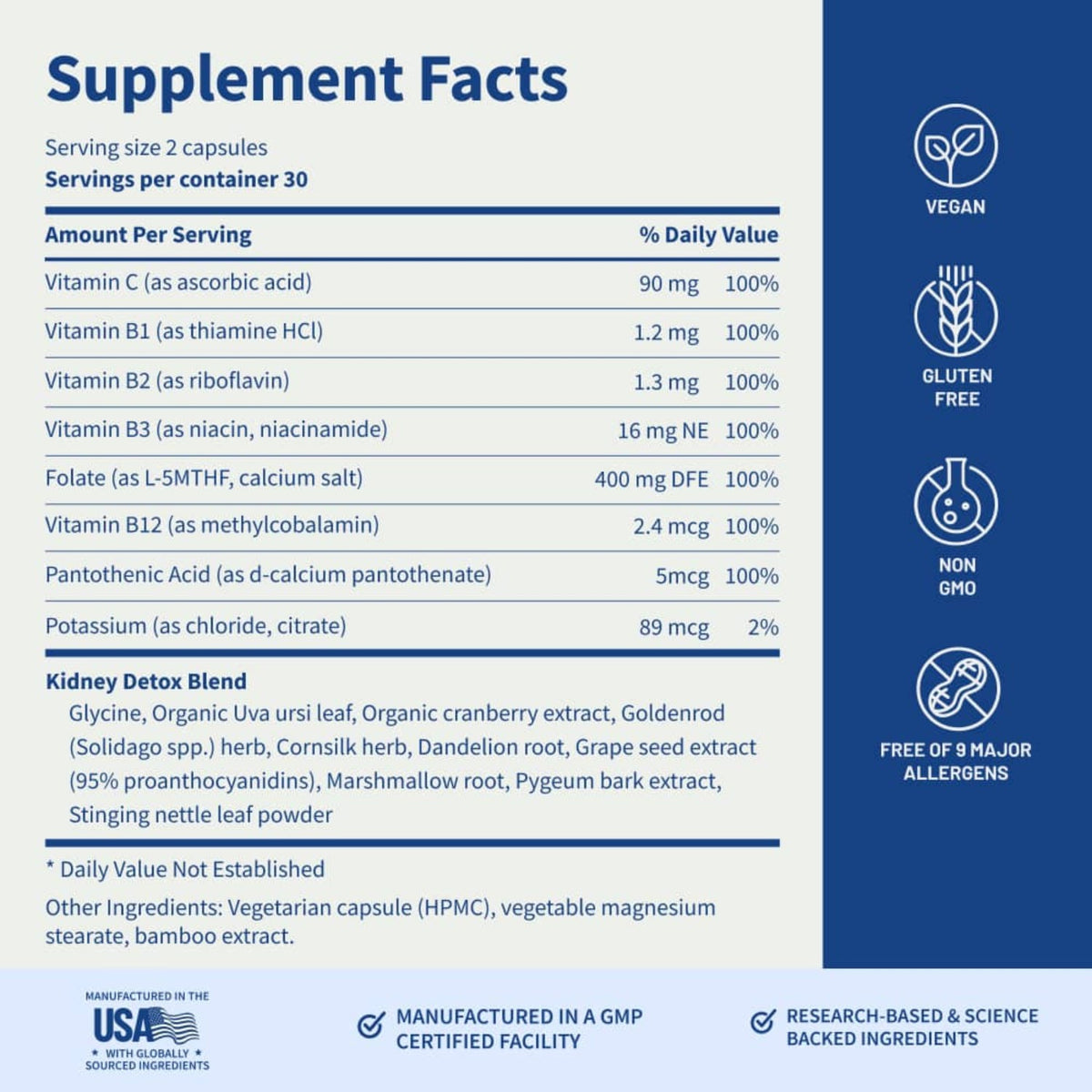 Snap Supplements Kidney Health 60 Cápsulas Vegetales