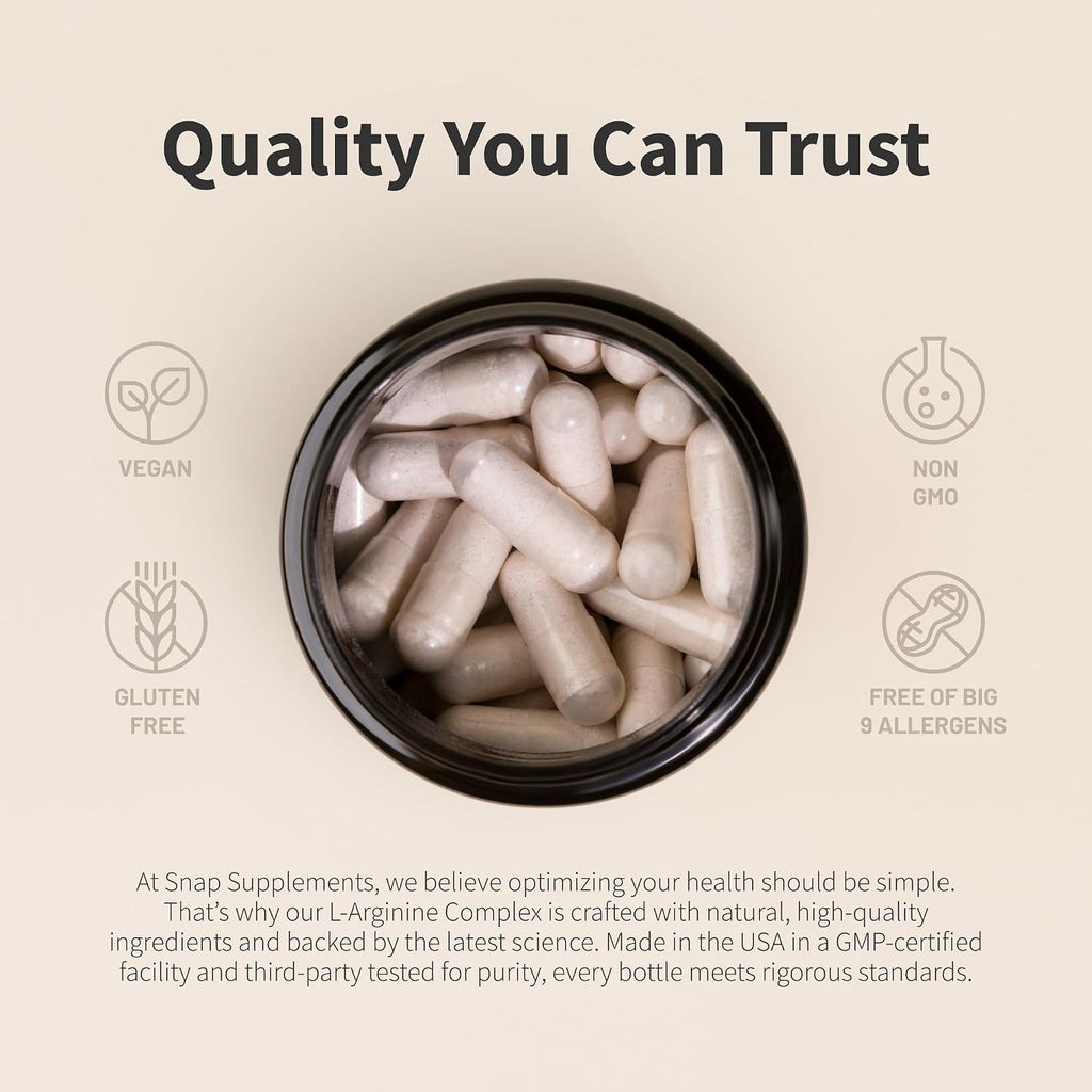 Snap Supplements L-arginina 60 Cápsulas