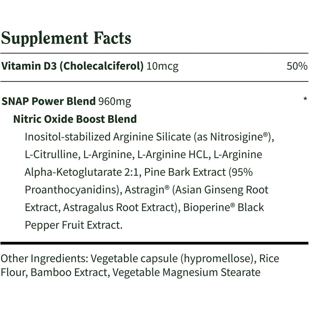 Snap Supplements L-arginina 60 Cápsulas