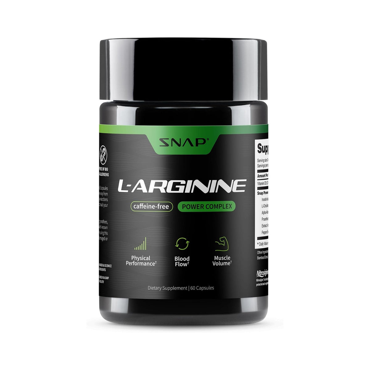 Snap Supplements L-arginina 60 Cápsulas