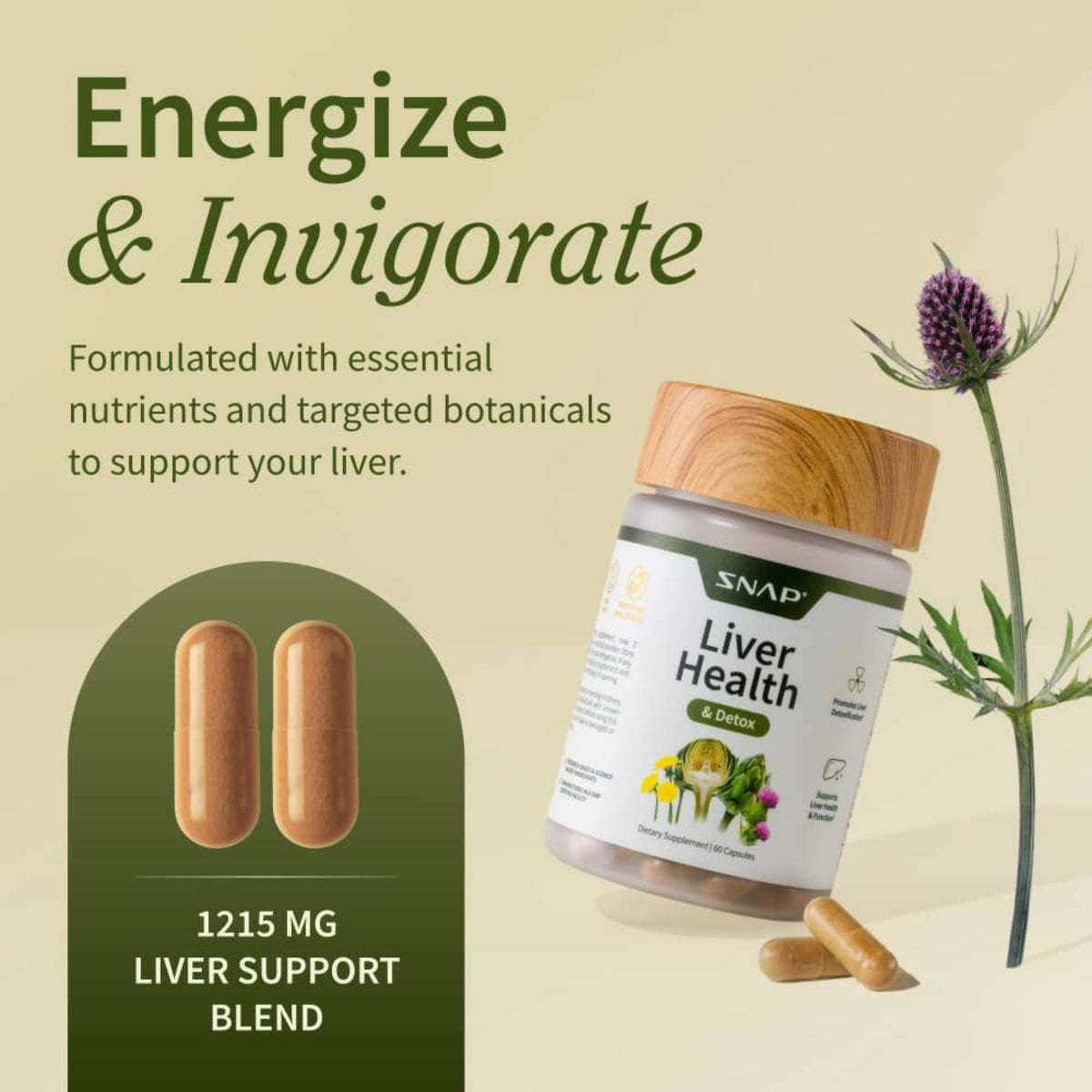 Snap Supplements Liver Health & Detox 60 Cápsulas Vegetales