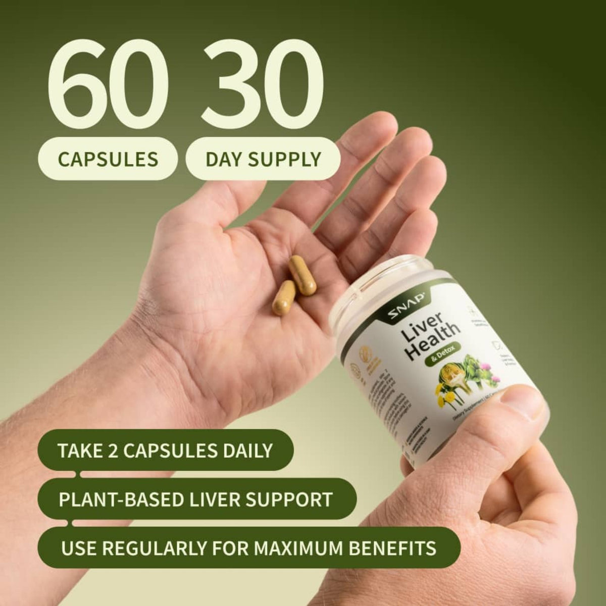 Snap Supplements Liver Health & Detox 60 Cápsulas Vegetales