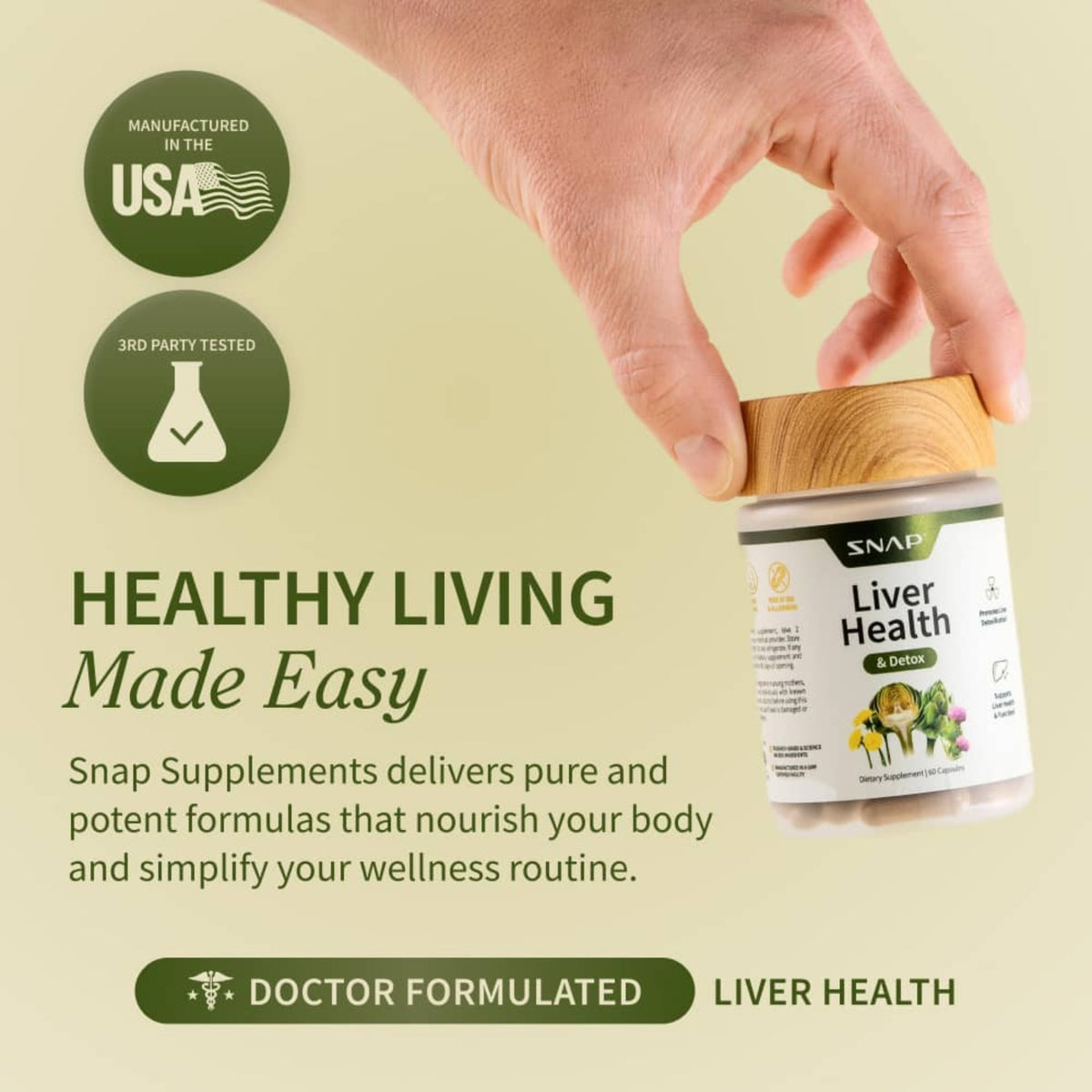 Snap Supplements Liver Health & Detox 60 Cápsulas Vegetales