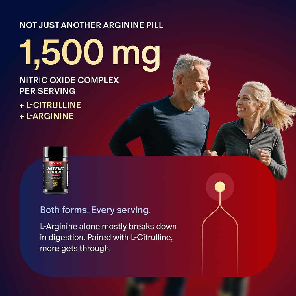 Snap Supplements Potenciador de Óxido Nítrico 60 Cápsulas