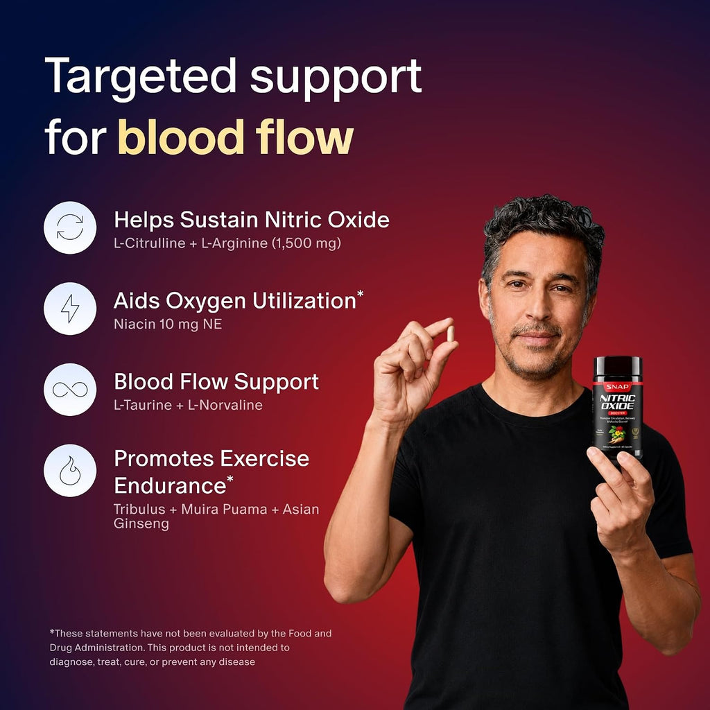 Snap Supplements Potenciador de Óxido Nítrico 60 Cápsulas