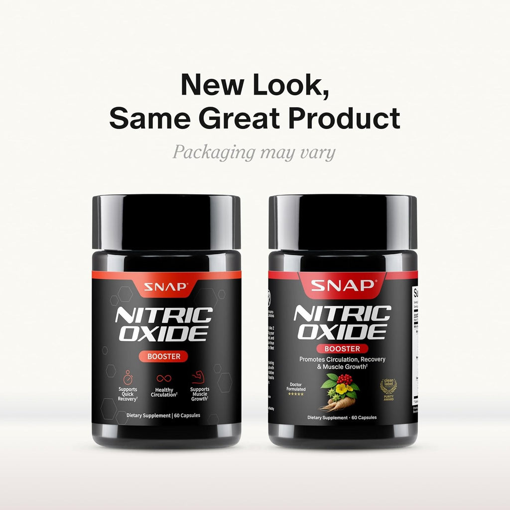 Snap Supplements Potenciador de Óxido Nítrico 60 Cápsulas