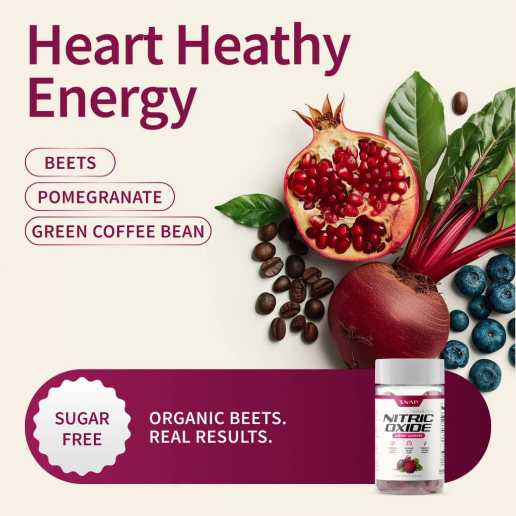 Snap Supplements Nitric Oxide Betabel sin Azúcar 60 Gomitas Cereza