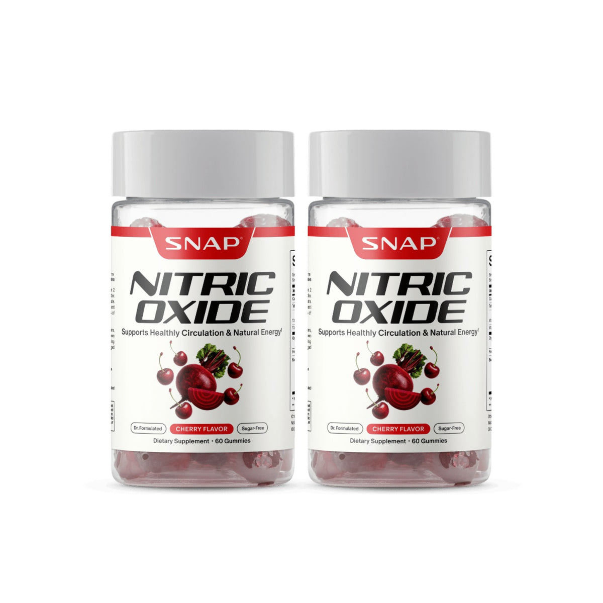 Snap Supplements Nitric Oxide Betabel sin Azúcar 60 Gomitas Cereza